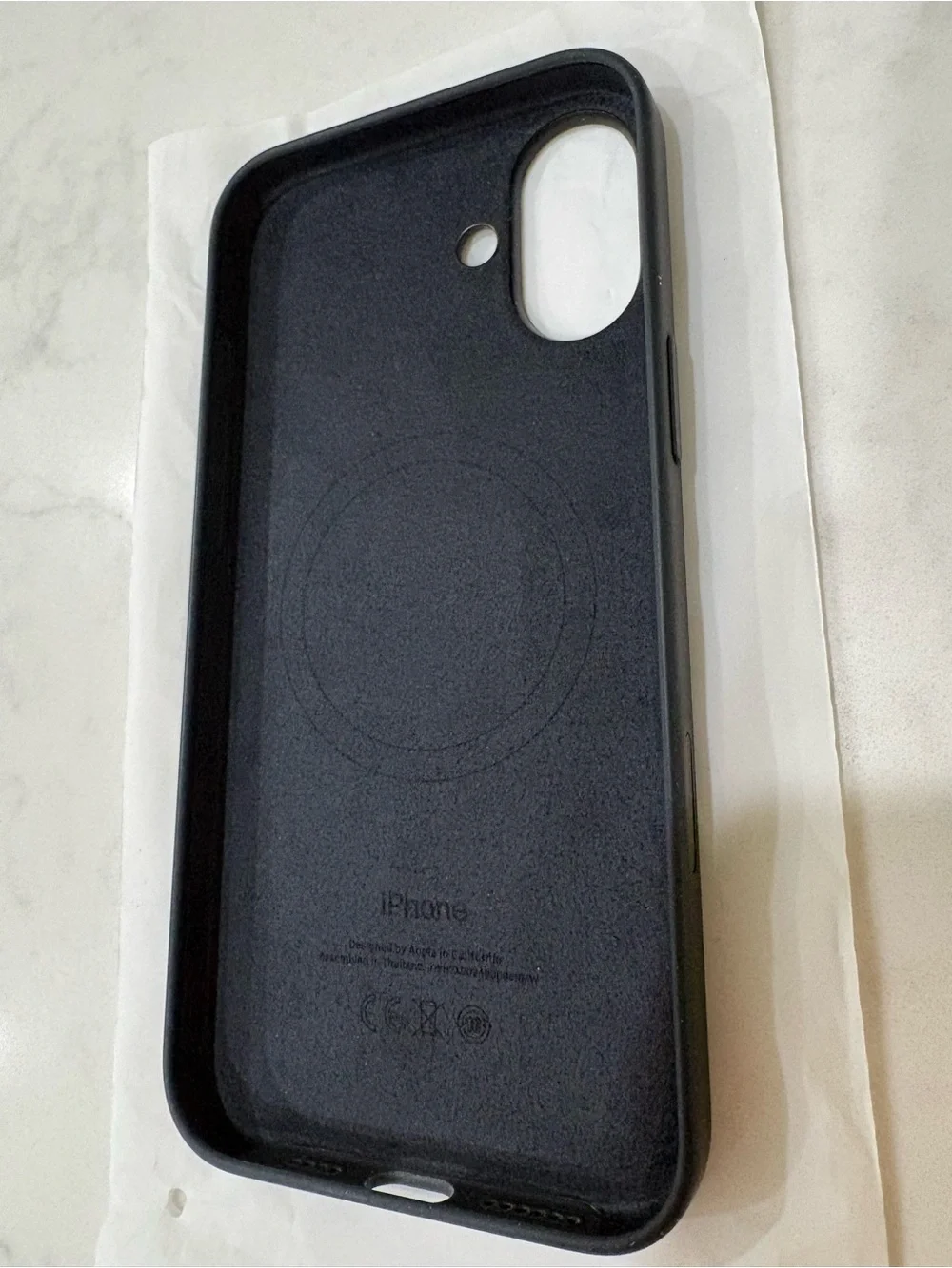 Apple Black Silicone iPhone Case- 16 plus